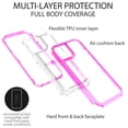 thumbnail image 3 of CoverON For Apple iPhone 13 pro Phone Case, Military Grade Heavy Duty Full Body 3-Layer Shockproof Clear Cover, Pink, 3 of 8