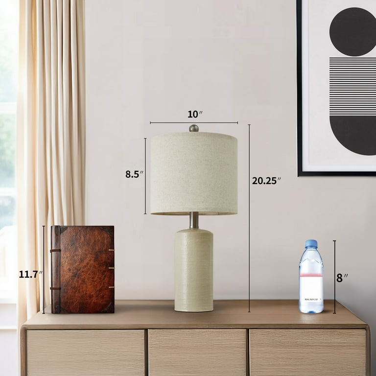 Oneach 20.25" Ceramic Bedside Table Lamps, Set of 2 photo 5