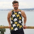 thumbnail image 6 of Fuzoiu Lilies Flowers Print Men's Workout Tank Tops,Sleeveless Gym Shirt Quick Dry,Fitness Bodybuilding T-Shirt,Muscle Athletic Workout Tee-4X-Large, 6 of 7