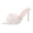 White, variant on Womens Fuzzy Slippers High Heels Pointed Toe Stilettos Mules Sandals Fluffy Slip on Pumps