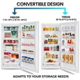 thumbnail image 4 of Kenmore 21 Cu. Ft. (600L) Convertible Upright Freezer/Refrigerator | Garage-Ready  Digital Touch Controls | LED Interior Light | White | For Basement Garage Shed Cottage, 4 of 8