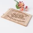 thumbnail image 3 of Coofit Wedding Guest Book Rustic Hollow-out Wooden Party Guest Book Guest Sign in Book, 3 of 8