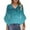 Blue1, variant on Babysbule Womens Tops Fashion Womens Summer Fashion Solid Print Double Mesh Shirt 3/4 Flared Sleeve V-NeckTunic Blouse Tops