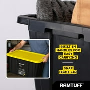 Ramtuff 6 Pack Stackable Storage Container and 4 Pack Connectable Moving Dolly