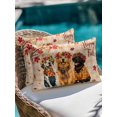 thumbnail image 4 of Outdoor Pillows Waterproof, Happy Fall Bedding Throw Pillows with Insert for Couch Sofa Bed, Cute Dogs Maple Branch Thanksgiving Checked 12x20 Inch Pillowcases Decorative Patio Pillow Set of 1, 4 of 8