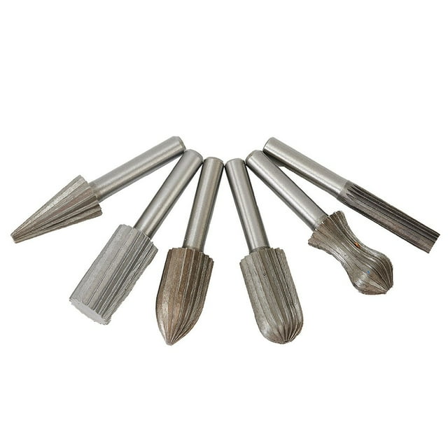 Ruibeauty 6-Piece Set Burrs Tungsten Carbide Burrs Carbide End Mills 6mm