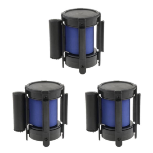 maskred Versatile Retractable Stanchion Queue Barrier for Effective Crowd Management Blue 3meters 3Set