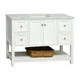 thumbnail image 4 of Lakeshore 48" Bathroom Vanity with White Cabinet and Engineered Carrara Top, 4 of 6