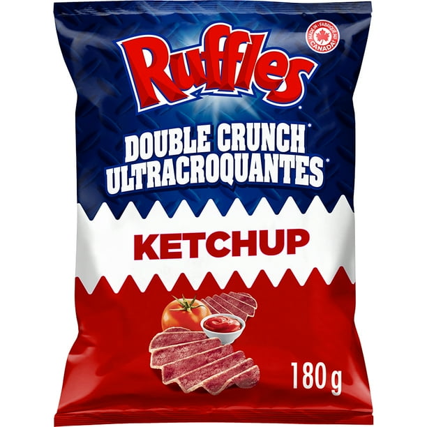 Ruffles Double Crunch Ketchup Flavoured Potato Chips, 180g