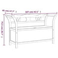 thumbnail image 4 of vidaXL Bench Storage Hall Bench for Living Room Dining Room Solid Wood Fir, 4 of 5