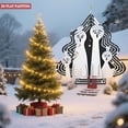thumbnail image 2 of Stylish Metal Hanging Christmas Tree Wind Spinner - Abstract Concentric Circle Design for Garden & Yard Decor Modern Aesthetic, 2 of 7