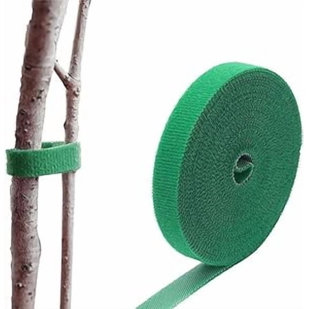 1 M Green Reusable Plant Ties Nylon Garden Tie Tape Adjustable Cut-to-Length Gardening Strap for Climbing Plants Tomato Flowers Vines Potted Garden Fixing