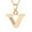 V, variant on Fiaya Women Dainty Letter Charm Pendant Necklace, Zirconia Diamond Initial Necklace for Women, A-Z Alphabet Pendants for Jewelry Gifts (A)