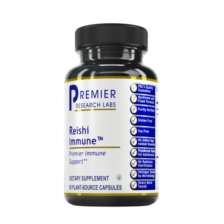 Premier Research Labs Reishi Immune - Reishi Mushroom Extract Supplement Aids Immune System Health* - Organic Mushroom Supplement for Immunity Support* - 90 Plant-Source Capsules
