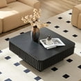 thumbnail image 5 of Williamspace Lift Top Coffee Table 35.43" Handcraft Drum Coffee Table Center Table with Hidden Storage Space for Living Room Apartment, Black, 5 of 10