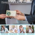 thumbnail image 4 of CHICHUMID 1Pack Classic Mens Cotton Handkerchief Sweat Absorbent White, 4 of 8