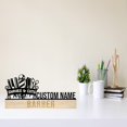 thumbnail image 3 of Handmadetneonsign Barber Metal Nameplate, Barber Desk Name Plate, Barber Desk Nameplate, 3 of 4