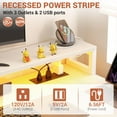 thumbnail image 2 of Homieasy L Shaped Desk with File Drawer, 72.8" Reversible L Shaped Computer Desk with Power Outlet & LED Strip, Gaming Desk with Monitor Stand, Office Desk Corner Desk with Storage Shelf, White, 2 of 8