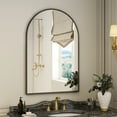 thumbnail image 3 of BEAUTYPEAK 24"x 36" Bathroom Mirror Wall Vanity Arched Mirror, Black, 3 of 8