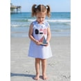 thumbnail image 3 of Toddler Baby Girl 4th of July Outfit Popsicle Embroidery Striped Sleeveless Tank Dress Bowknot A Line Patriotic Dress Summer Clothes, 3 of 9