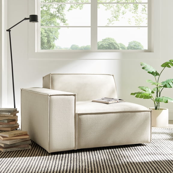 Restore Performance Fabric Upholstered Left-Facing Modular Lounge Chair