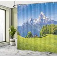 thumbnail image 5 of Ambesonne Scenery Shower Curtain, Blooming Flower Foliage, 69"Wx70"L, Green Sky Blue, 5 of 5