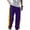 Purple, variant on Men's Tear Away Pants, Loose Fit Basketball Pants High Split Snap Button Sweatpants