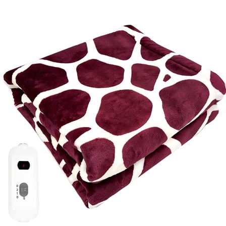HIBIBUD Soft Flannel Electric Heated Winter Blanket