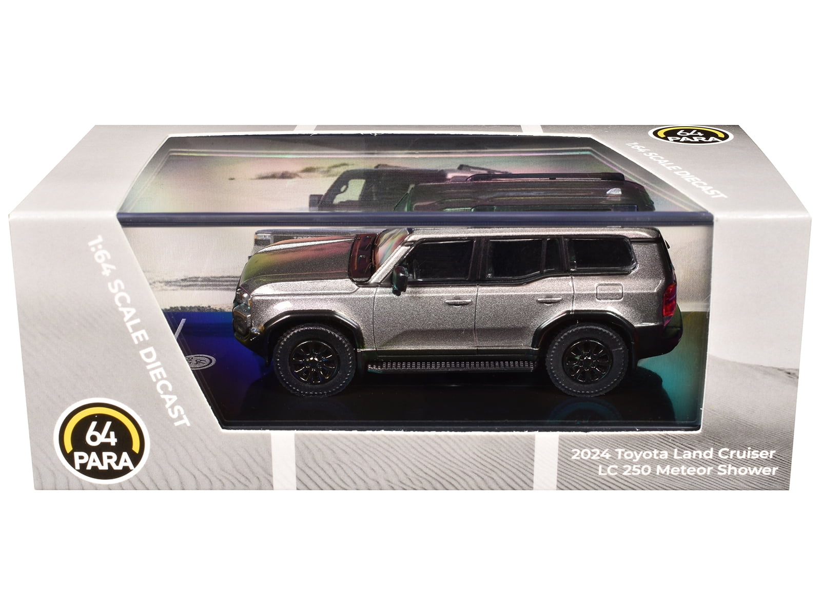2024 Toyota Land Cruiser 250 Prado Meteor Shower Silver Metallic 1/64 Die Cast Model Car by Paragon