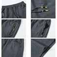 thumbnail image 3 of Tyhengta Mens Shorts Casual Sports Drawstring Zipper Pockets Elastic Waist Black 40, 3 of 8