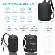BANGE Air Compression System Backpack with electronic scaleVacuum Compression Travel Backpack,Expandable Backpacks with Pump for Airplanes
