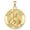 Yellow Gold, variant on Picturesongold.Com Saint Arthur Round Religious Medal - - 2/3 inch x 2/3 inch Size of Dime, 14k White Gold