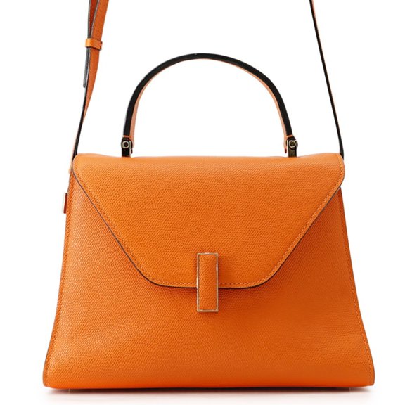 Pre-Owned Valextra Iside Medium Leather Handbag WBES0056028LOC99 2-way for Women