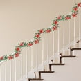 thumbnail image 6 of Luoshdecor Christmas Poinsettia Garland,78.7 in Artificial Holly Leaves Red Berry Poinsettia Garland for Indoor Home Winter Xmas Holiday Fireplace Stairs Decoration, 6 of 6