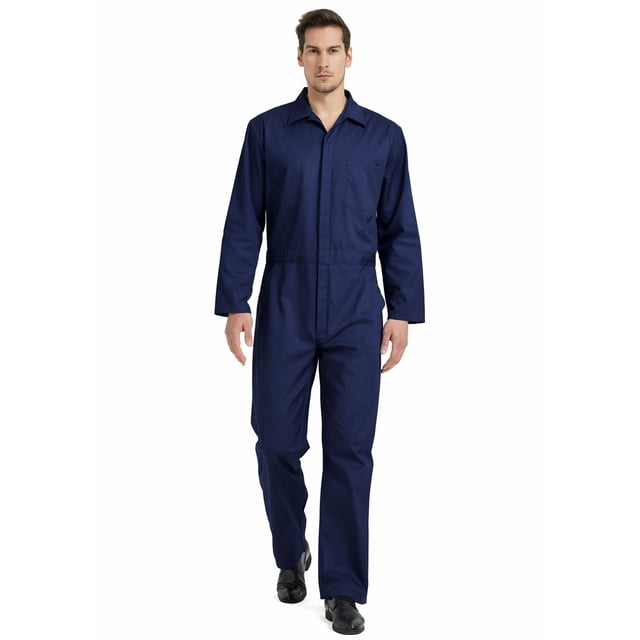 TOPTIE Combinaison à Manches Longues pour Homme, Combinaison Dos Ouvert Coupe Décontractée, Tenue de Travail
