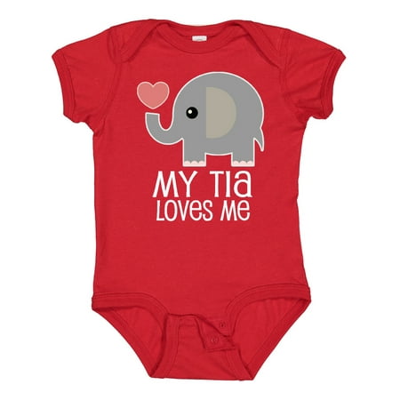 

Inktastic My Tia Loves Me Grandchild Gift Baby Boy or Baby Girl Bodysuit