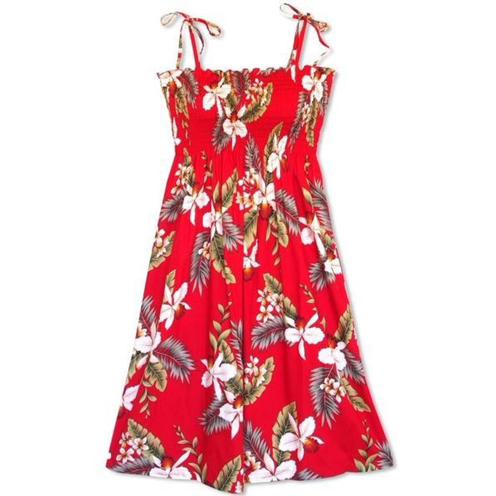 Lavahut - Volcanic Red Moonkiss Authentic Hawaiian Dress - Walmart.com ...