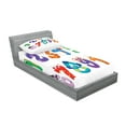 thumbnail image 2 of Ambesonne Number Fitted Sheet & Pillow Sham Set, Math Funny Characters, Twinxl, Multicolor, 2 of 2