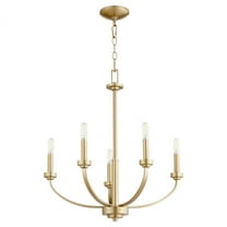 6160-5-80 Quorum Lighting Reyes - 5 Light Chandelier-24.5 Inches Tall and 26 Inches Wide-Aged Brass Finish    -Traditional Installation