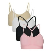 Women's Sports Bras Yoga Lounge Wireless Racerback Bra Small to 2XL Sizes Multi-Pack