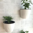 thumbnail image 5 of Windfall White Hanging Planter Basket - Indoor Outdoor Flower Pots, Plant Containers with Drainage Hole, Creative Wall Hanging Plant Pot Auto Absorb Water Flowerpot Home Decor Gift, 5 of 7