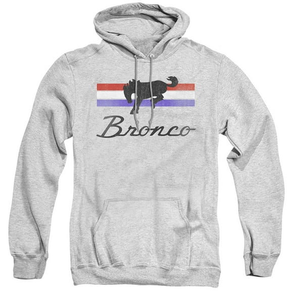 Ford Bronco Bronco Stripes Adult Pullover Hoodie Sweatshirt Athletic Heather