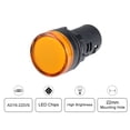 thumbnail image 5 of 5Pcs /DC 12V Indicator Lights, Yellow , Flush Panel Mount 7/8" 22mm, 5 of 5