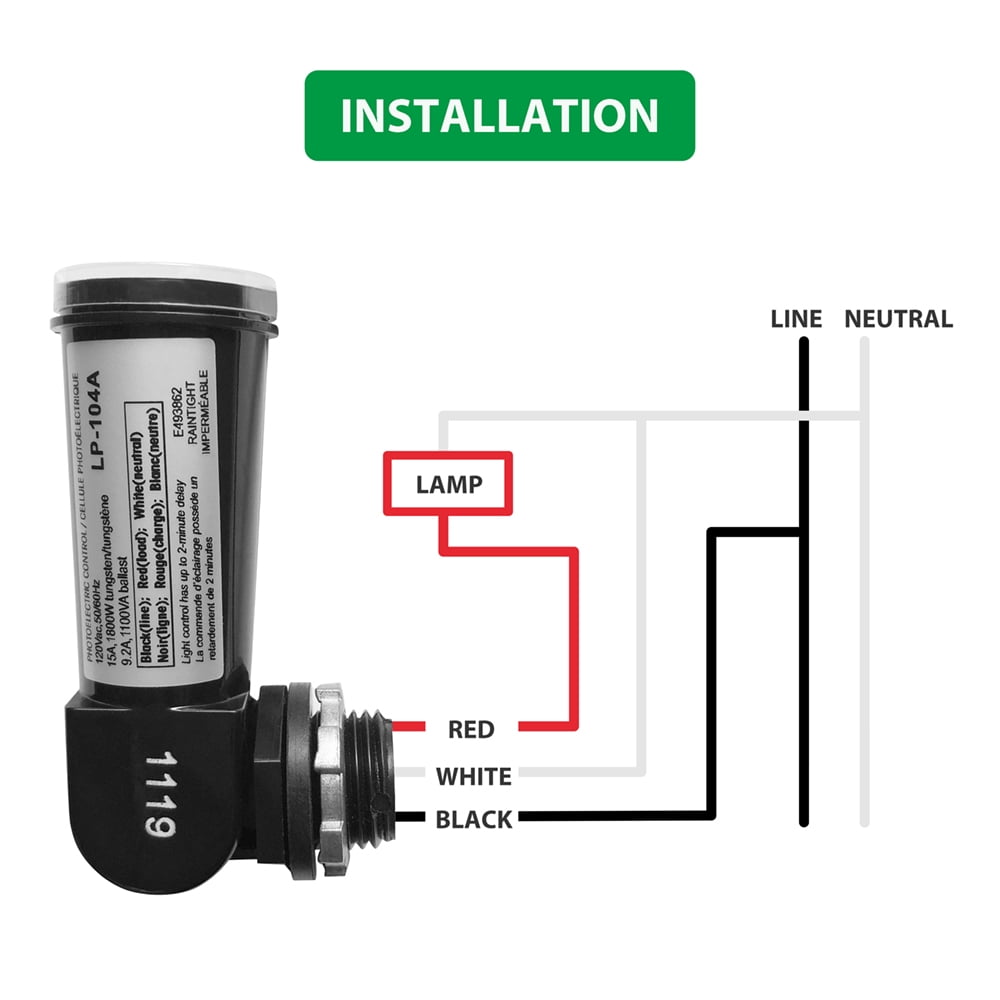 GBAYSA 4Pack Photoelectric Sensor Conduit Photocell Light Sensor Swivel Photo Control Switch