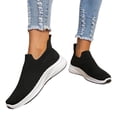 thumbnail image 3 of AUDeals Women's Slip On Sneakers, Lightweight Breathable Walking Shoes with Non Slip Comfort for Travel and Work (Black, 7.5), 3 of 8