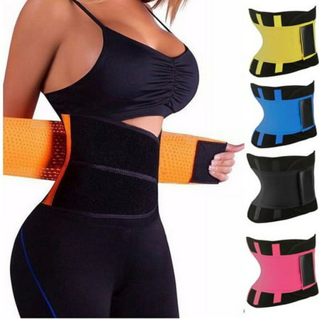 Asian size Womens Adjustable Slimming Belt Belly Trainer Waist Support Fitness Sports Waist Protector Belt (Best Waist Slimming Exercises)