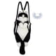 thumbnail image 3 of Mochila de peluche Strade Fareast Limited forma de gato con bufanda rosa, 3 of 5