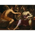 thumbnail image 2 of Emilian School 14x11 Black Ornate Wood Framed Double Matted Museum Art Print Titled: Zephyr and Flora (17th Century), 2 of 5