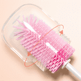 thumbnail image 2 of Silicone Bottle Brush Cleaner Attachment, Straw Cleaning Set for Narrow Neck Containers Pink, 2 of 4