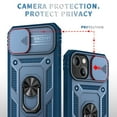 thumbnail image 6 of Decase Shockproof Rugged Case with Built-in Ring Kickstand & 360° Full Protection Anti-Scratch Privacy Slide Cover for iPhone 13,Magnetic Car Mount Compatible,with Card Slot Design,H, 6 of 11